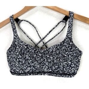 Lululemon Women's Free To Be Sports Bra Black White Estimated Size 4 Pilling